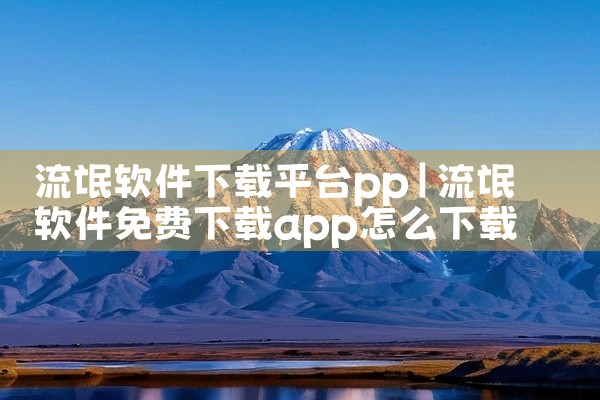流氓软件下载平台pp